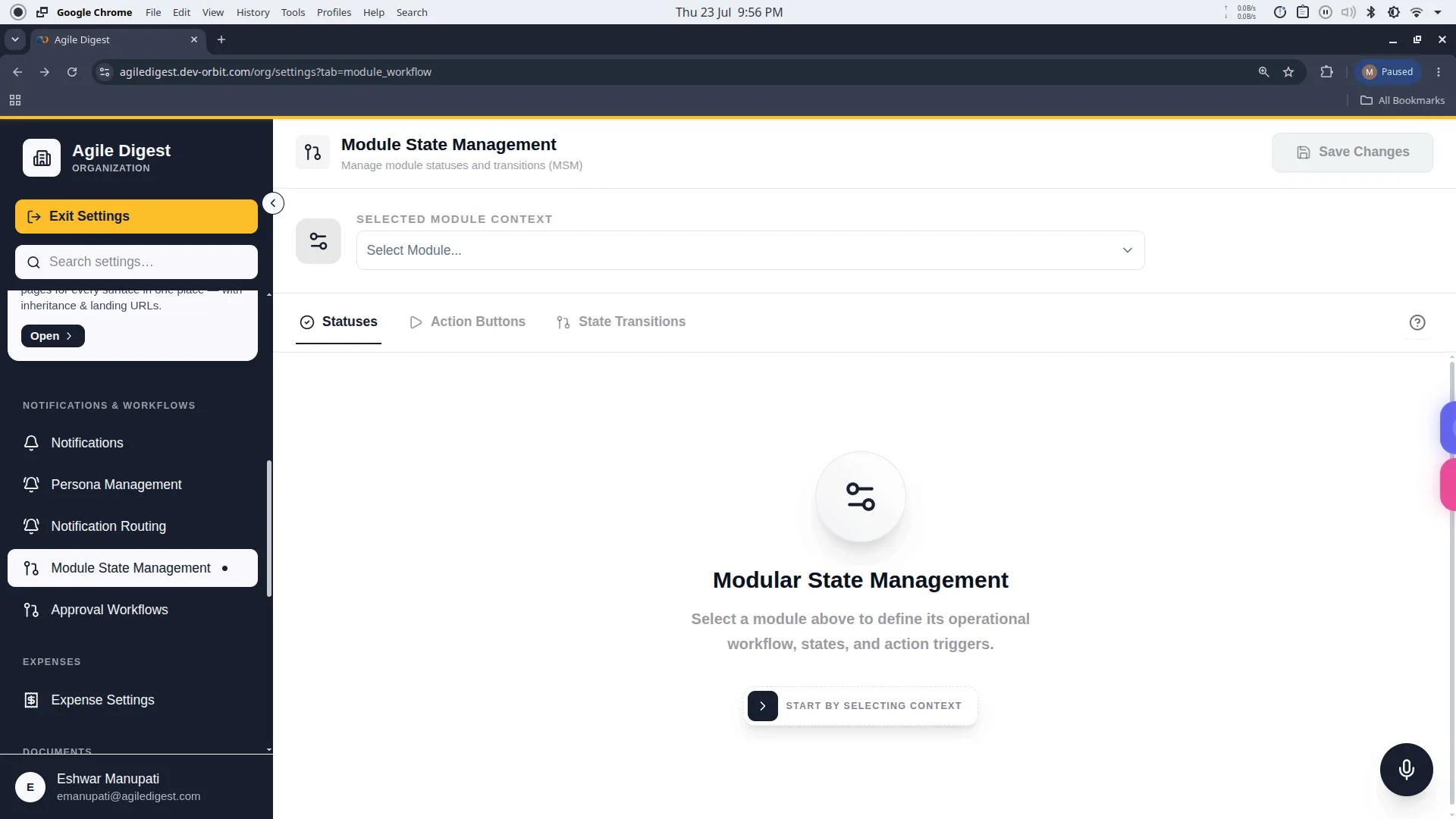 Module State Management