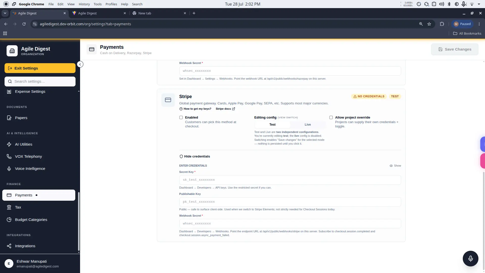 Payment Setup Guide